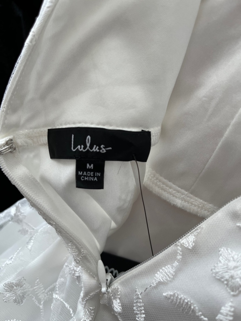 NWT Lulus Confidently Gorgeous Ivory Tulle Embroidered Backless Midi Dress - Picture 7 of 7
